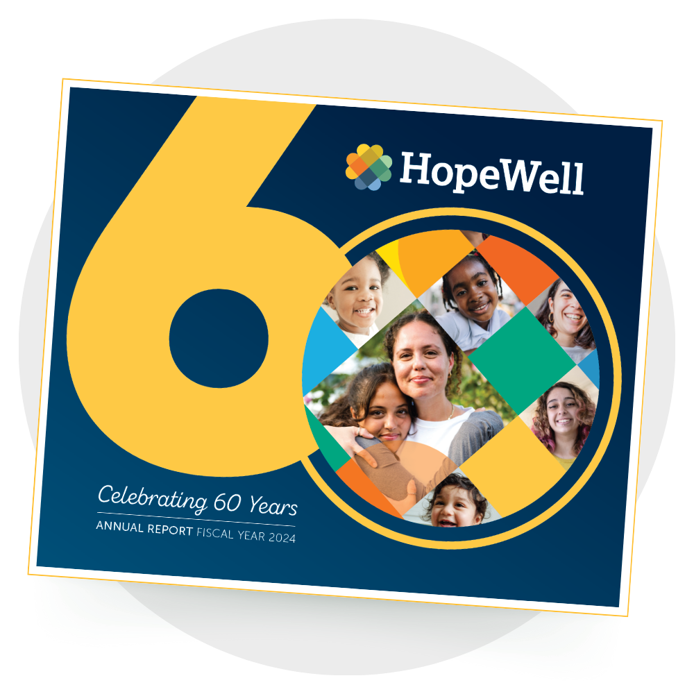 The front cover of HopeWell's FY24 annual report.