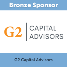 The logo for G2 Capital Advisors with the words "Bronze Sponsor"
