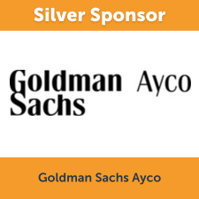 The logo for Goldman Sachs Ayco with the words "Silver Sponsor."