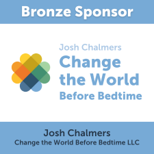 The HopeWell logo next to the words "Josh Chalmers - Change the World Before Bedtime."