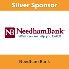 Needham Bank logo with the words "Silver Sponsor."