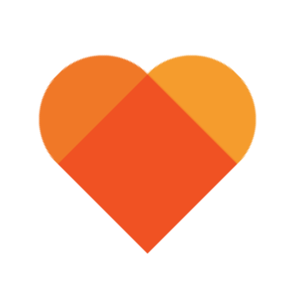 An orange heart